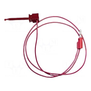 Test leads | 5A | clip-on hook probe,banana plug 4mm | Urated: 300V