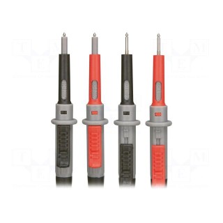 Test leads | Imax: 10A | Len: 1m | insulated | black,red
