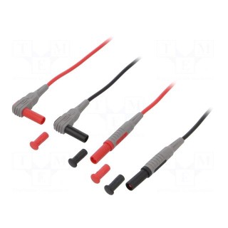 Test leads | Inom: 10A | Len: 1m | red and black