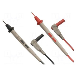 Set of test leads | Inom: 10A | Len: 1m | 2x test lead | red and black