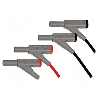 Test leads | Inom: 16A | Len: 0.95m | insulated | black,red | 2pcs.