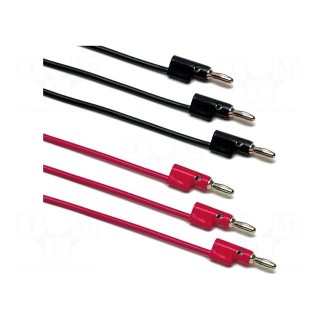 Set of test leads | Urated: 30V | Inom: 15A | red and black