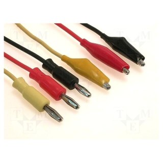 Set of test leads | Urated: 60VDC | Len: 0.8m | 3x test lead