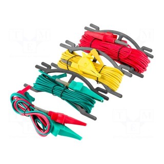 Test leads | Imax: 10A | red,green,yellow | UT522,UT572 | 5pcs.