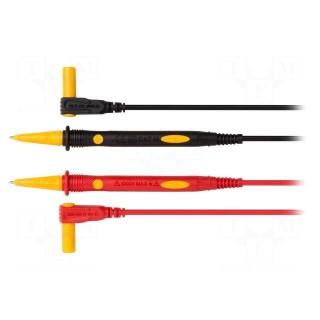 Test leads | Imax: 15A | Len: 0.75m | insulated | black,red
