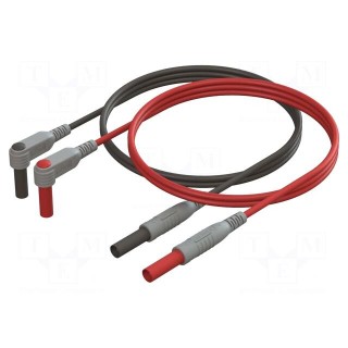 Test leads | Inom: 10A | Len: 1.5m | insulated | black,red | -20÷80°C