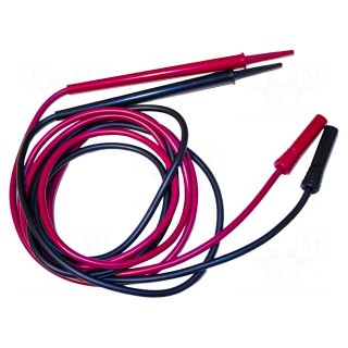 Test leads | Urated: 1kV | Inom: 30A | Len: 1.2m | insulated | black,red