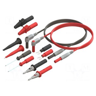 Set of cables and adapters | 3A,5A,10A | black,red