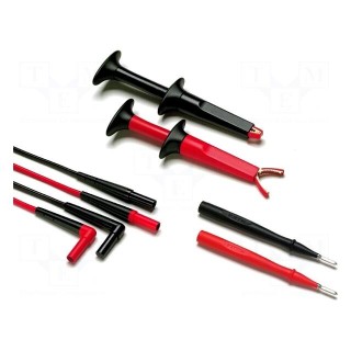 Test leads | Wire insul.mat: silicone | red and black
