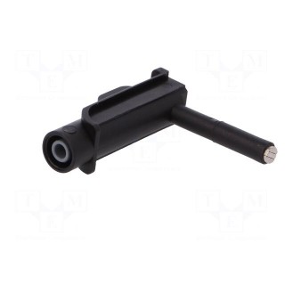 Magnetic cap | 4A | black | Socket size: 4mm | Plating: nickel plated