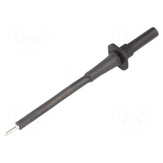 Test probe | 10A | black | Socket size: 4mm | Plating: nickel plated