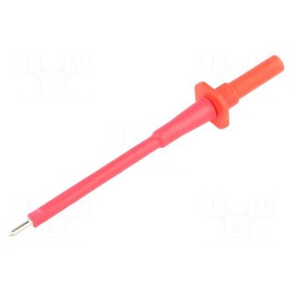 Test probe | 10A | red | Socket size: 4mm | Plating: nickel plated
