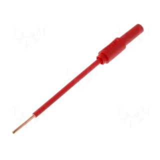Test probe | 10A | red | Tip diameter: 1.7mm | Socket size: 4mm | 70VDC