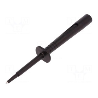 Test probe | 16A | black | Socket size: 4mm | Plating: nickel plated