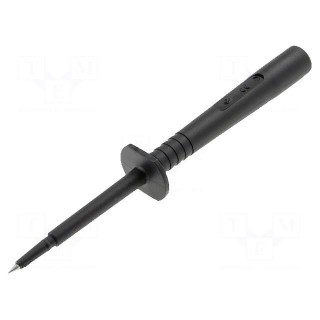 Test probe | 16A | black | Tip diameter: 4mm | Socket size: 4mm