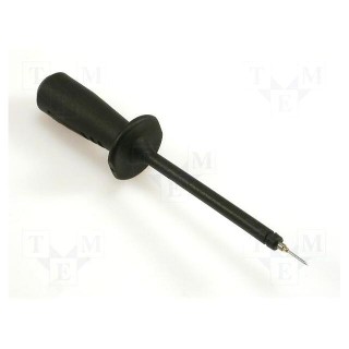 Test probe | 1kV | black | Tip diameter: 0.75mm | Socket size: 4mm