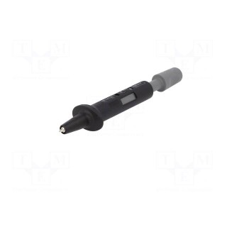 Test probe | 1A | black | Tip diameter: 2mm | Socket size: 4mm