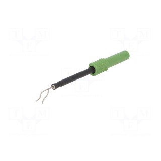 Test probe | 1A | green | Socket size: 4mm | Plating: nickel plated