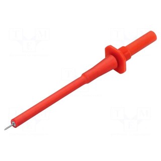Probe tip | 1A | red | Socket size: 2mm | Plating: nickel plated | 15mΩ