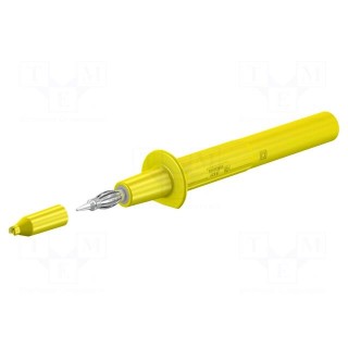 Probe tip | 32A | yellow | Tip diameter: 4mm | Socket size: 4mm