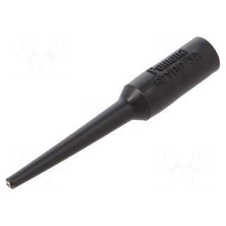 Probe tip | 3A | black | Tip diameter: 0.76mm | Socket size: 4mm | 70VDC