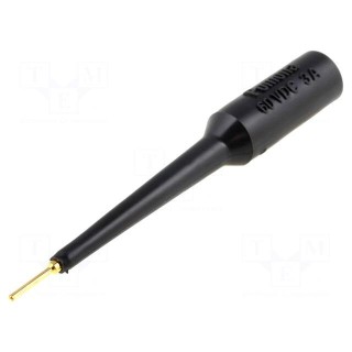 Probe tip | 3A | black | Tip diameter: 1.02mm | Socket size: 4mm | 70VDC
