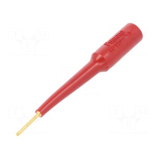 Probe tip | 3A | red | Socket size: 4mm | Plating: gold-plated | 70VDC