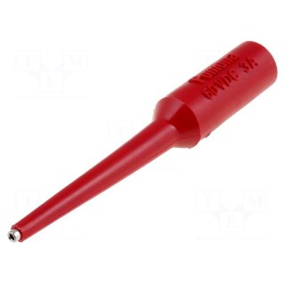 Probe tip | 3A | red | Tip diameter: 1.02mm | Socket size: 4mm | 70VDC