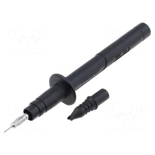 Test probe | 5A | black | Socket size: 4mm | Plating: nickel plated