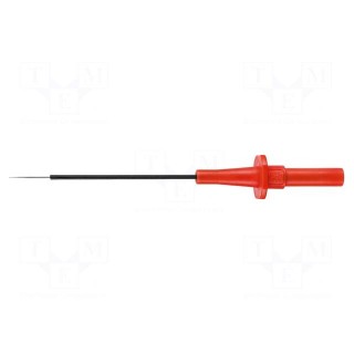 Test probe | 5A | red | Socket size: 4mm | Plating: nickel plated | 20mΩ