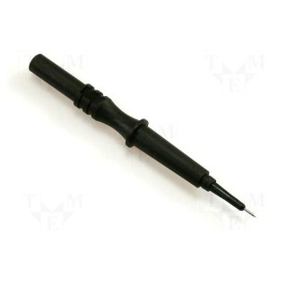 Test probe | black | Tip diameter: 0.75mm | Socket size: 4mm