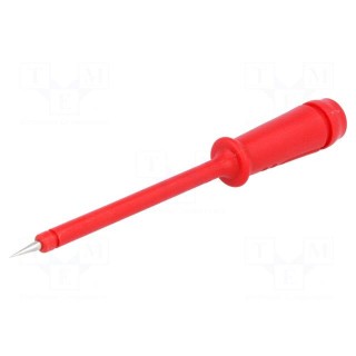 Test probe | red | Tip diameter: 2mm | Socket size: 4mm | 60VDC | 50mΩ