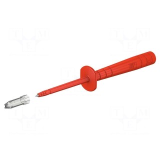 Test probe | 1A | red | Socket size: 4mm | Overall len: 140mm