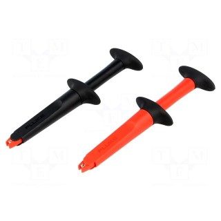 Clip-on probe | crocodile | 10A | red and black | 4mm | 1000VAC