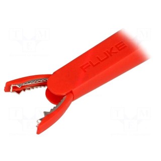 Clip-on probe | crocodile | 10A | red and black | 4mm | 1000VAC