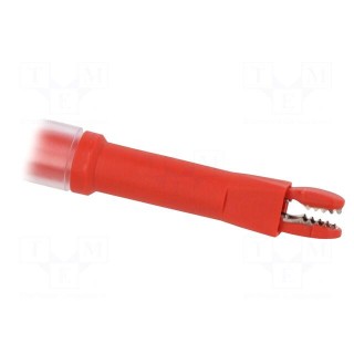 Clip-on probe | crocodile | 16A | red | Plating: nickel plated | 1kV