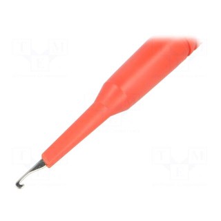 Clip-on probe | hook type | 15A | 1kVDC | red | Plating: nickel plated
