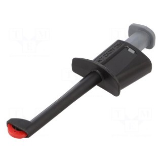 Clip-on probe | hook type | 20A | black | Grip capac: max.12.3mm | 4mm