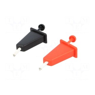 Clip-on probe | hook type | 300VDC | red and black
