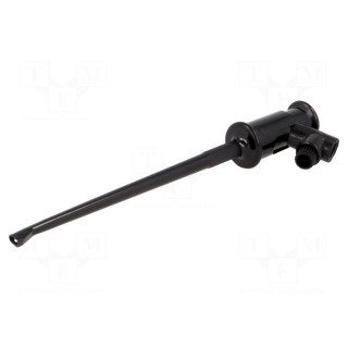 Clip-on probe | hook type | 3A | 60VDC | black | Grip capac: max.1.3mm