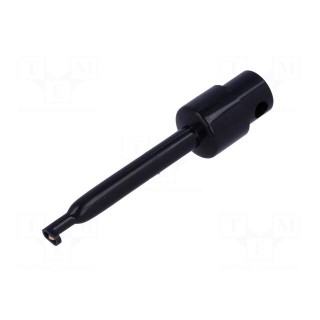Clip-on probe | hook type | 3A | 60VDC | black | Grip capac: max.1.6mm