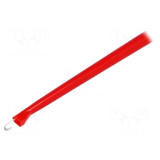 Clip-on probe | hook type | 3A | 60VDC | red | Grip capac: max.1.3mm