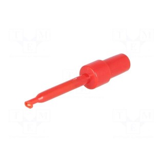 Clip-on probe | hook type | 3A | 60VDC | red | Grip capac: max.1.7mm