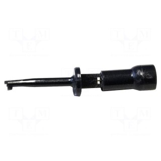 Clip-on probe | hook type | 3A | black | Plating: gold-plated | 600V