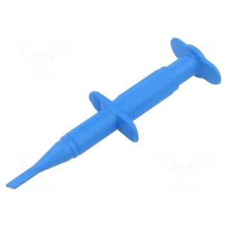 Clip-on probe | hook type | 3A | blue | 1kV | 4mm | Overall len: 122mm