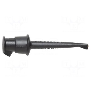 Clip-on probe | hook type | 5A | 60VDC | black | 2.29mm | L: 59.69mm | 3925