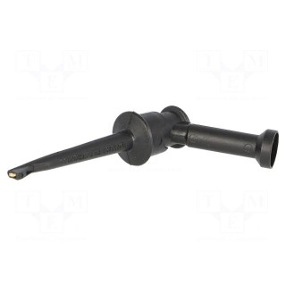 Clip-on probe | hook type | 5A | 60VDC | black | Grip capac: max.2.29mm