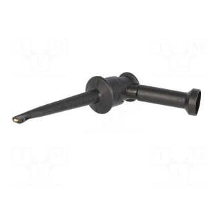 Clip-on probe | hook type | 5A | 60VDC | black | Grip capac: max.2.29mm