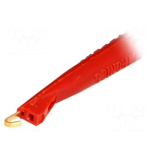 Clip-on probe | hook type | 5A | 60VDC | red | Grip capac: max.2.29mm