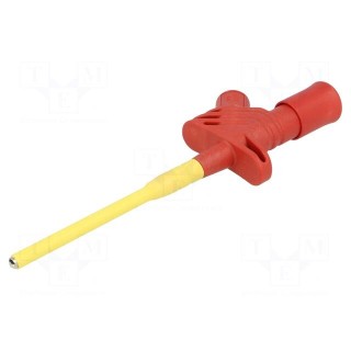 Clip-on probe | hook type | 6A | 1kVDC | red | Grip capac: max.2mm | 4mm